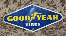 Vintage 1963 Goodyear Tires Advertising Metal Display Rack Sign 28
