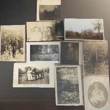 10 Antique RPPC Photo Postcards – Families, Couples, Kids, Early 1900s￼ picture