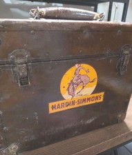 Vintage 1940s Hardin Simmons University Trunk Case Southwestern Alton Williams  picture