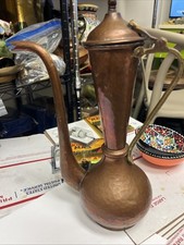 Antique Russian Copper Double Eagle Marked Pitcher/Teapot Very Clean picture