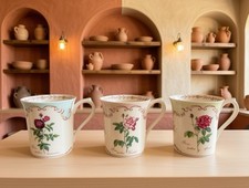 3 Vintage Rose Tea Cups picture