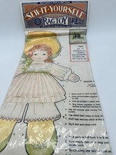 Sew It Yourself Rag Toy Polly Flinders Doll Pattern New in Package US Made VTG picture