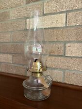 Vintage Clear Glass Kerosene Lamp Banner, Hand Finger USA Lamp Light picture