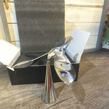 Polished Silver-Tone Metal Abstract Bird Figurine Sculpture & bottle opener picture