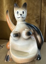 Vintage 1956 Pulp Fiction Fine Ent Inc USA Ceramic Boxing Kangaroo Dresser Caddy picture