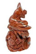 776g Pretty Red Jasper Bird Crystal Carving Polished Detailed picture