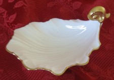 Mikasa Ivory Bone China Narumi Japan Nautilus Shell Small Candy Dish 24K Trim picture