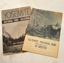 1940-1941 Yosemite National Park Winter Brochure w/ Map - National Parks picture