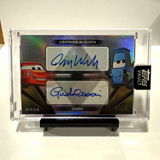 2026 Topps Disney Vault Cars Lightning McQueen and Guido Dual Auto DD-WQ 06/25 picture