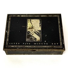 Antique Cutex Tin Box Five Minute Set Vintage Art Deco 1920s Manicure picture