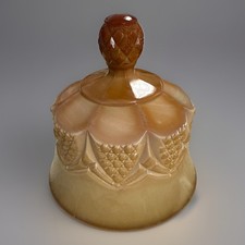 Vintage Pre-logo Fenton Chocolate Slag Glass Butter/Cheese Dish Lid Only picture