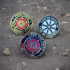 Limited Edition Fred Perry, Northern Soul Pin Badge Set, Northern Soul, KTF, AMG picture