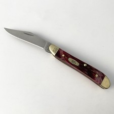 Case XX 03693 Stainless Knife Peach Seed Jig Old Red Bone Peanut Pocket Knife picture