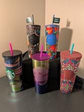 Big Starbucks Tumbler Lot 5 Total Farmrio, Studded, Fall 🍁 NWT Never Used picture