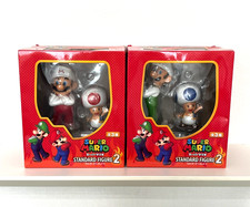 Super Mario Standard Figure 2 Fire Mario Luigi Blue Red Toad Set Nintendo Japan picture