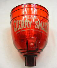 Vintage Fowlers Cherry Smash Juice Soda Dispenser Red Glass Bowl Only 13-E picture