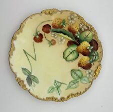 J.P. Limoges Signed by artist M. Stein Porcelain Plate with Strawberries Design picture