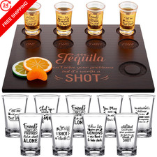 Suclain Shot Glasses Set with 16 11.4 x 10.6 inches, As the pictures shown picture