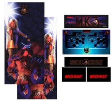 MK3 Mortal Kombat 3 Arcade Side Art Full Set 8pc Artwork Textured CPO Box Art picture