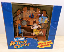 Animated Father Time Action Clock 1995 Grand Pa on a Tread Mill Moves like Magic picture