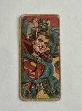SUPERMAN VINTAGE RARE JAPANESE MENKO CARD DC COMICS 1950s IRON GIANT? NICE picture