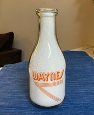Western TRPQ Waynes Dairy Milk Bottle Quart Bakersfield California 1946 picture