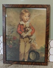 Vintage Framed Print Master Simpson by Arthur William Devis Boy & Dog wall decor picture