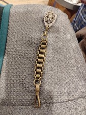 Antique 1900s Masonic Knights Templar Chain Sword Belt Hanger - Freemasons picture