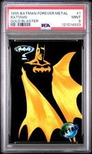 1995 Fleer Metal Batman Forever Gold Blaster #1 PSA 9 POP 10 SSP   NO PSA 10 picture