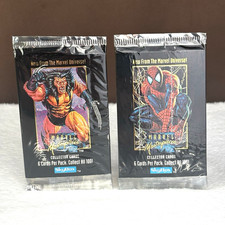 SET OF TWO Vtg 1992 SkyBox Marvel Masterpieces Trading Card Packs NEW & SEALED picture