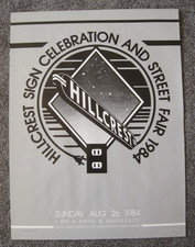 Vtg 1984 Hillcrest Sign Celebration & Street Fair Poster San Diego Gay Community picture