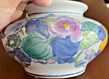 Vintage Vase, Hand-Painted Floral Japanese Vase, Vintage Glass Vase picture