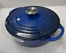Le Creuset Enameled Cast Iron Shallow Round Dutch Oven, 2.75-Qt. Lapis Blue picture