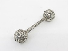 Vintage Omani Bedouin Silver Baby Rattle 4.5