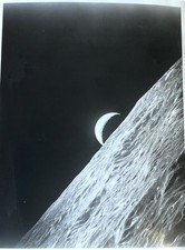Apollo 17. Dec 1972—The crescent Earth, with the lunar surface in the foreground picture