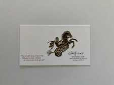EVEL KNIEVEL BUSINESS CARD - VINTAGE REPRINT - MOTORCYCLES - RACING picture