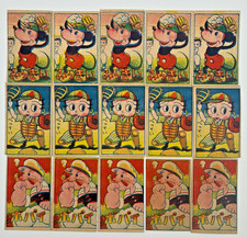 Vintage Japanese Menko Cards lot 15 - 1948 Mickey Mouse Betty Boop Popeye picture