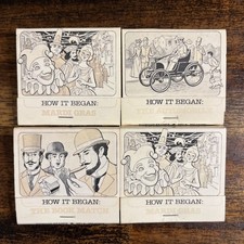 Vintage How it Began Matchbooks Set Of 4 New Unused picture
