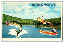 1965 These Minnesota Fish Little Hard Land Fishing Aitkin Minnesota MN Postcard picture