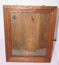 Unique Victorian Oak Wood Picture Frame 12 x 9 Mission Style Arts Crafts Brown picture