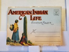 VINTAGE AMERICAN INDIAN SOUVENIR FOLDER  UNPOSTED 1 1/2 cent  picture