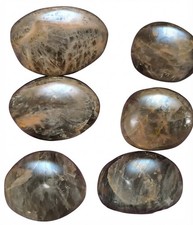 Gorgeous Natural Black Moonstone Palm Stone picture