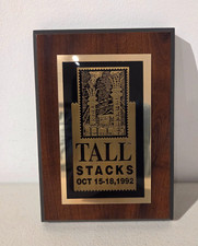 1992 Tall Stacks Cincinnati Riverboat Festival Commemorative Wood Plaque Ohio picture