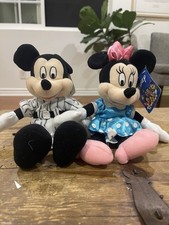 Mickey and Minnie Vintage Disney Toy Factory Dolls Lot of 2 WITH TAGS picture