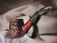 Vintage CAMINETTO Business 192 RUSTICATED BENT BILLIARD Italy Grey Lucite Stem picture