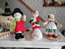 Winter & Christmas Annalee Doll Bundle of 3 Vintage  picture