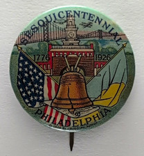 1926 Philadelphia Sesquicentennial Celluloid Advertising Pinback Button Badge picture