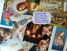 HOLY CARDS Virgin Mary 20 New to Old Convent Monastery storage To Keep or Share. picture