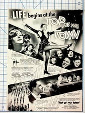 Top of the Town 1937 Movie Ad Universal Doris Nolan George Murphy Ephemera Print picture