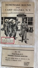 1945 WWII Camp Shanks NY Homeward Bound Map Brochure & Telegraph Pass picture